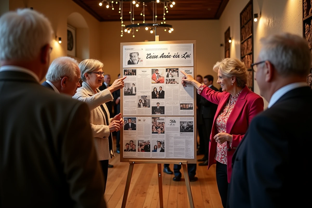 Panneau rétrospective personnalisée 'Cette Année-Là' avec événements de l'année de naissance du fêtard